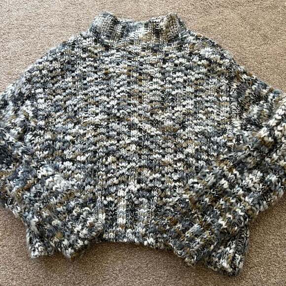 Black Tape Multicolor Gray Knit Mock Neck Sweater - Picture 2 of 5